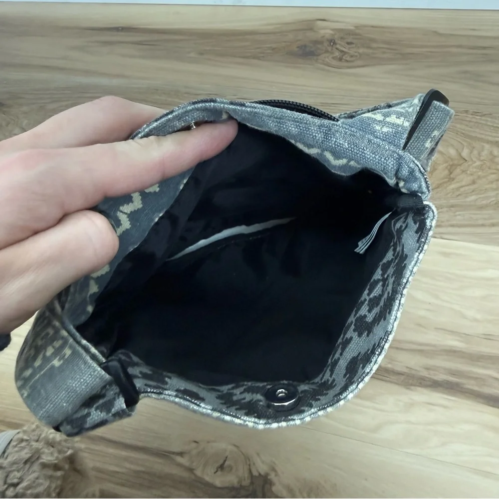 KAVU Gray Patterned Crossbody Bag